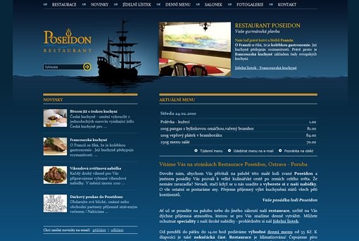 Ukázka webu restaurace